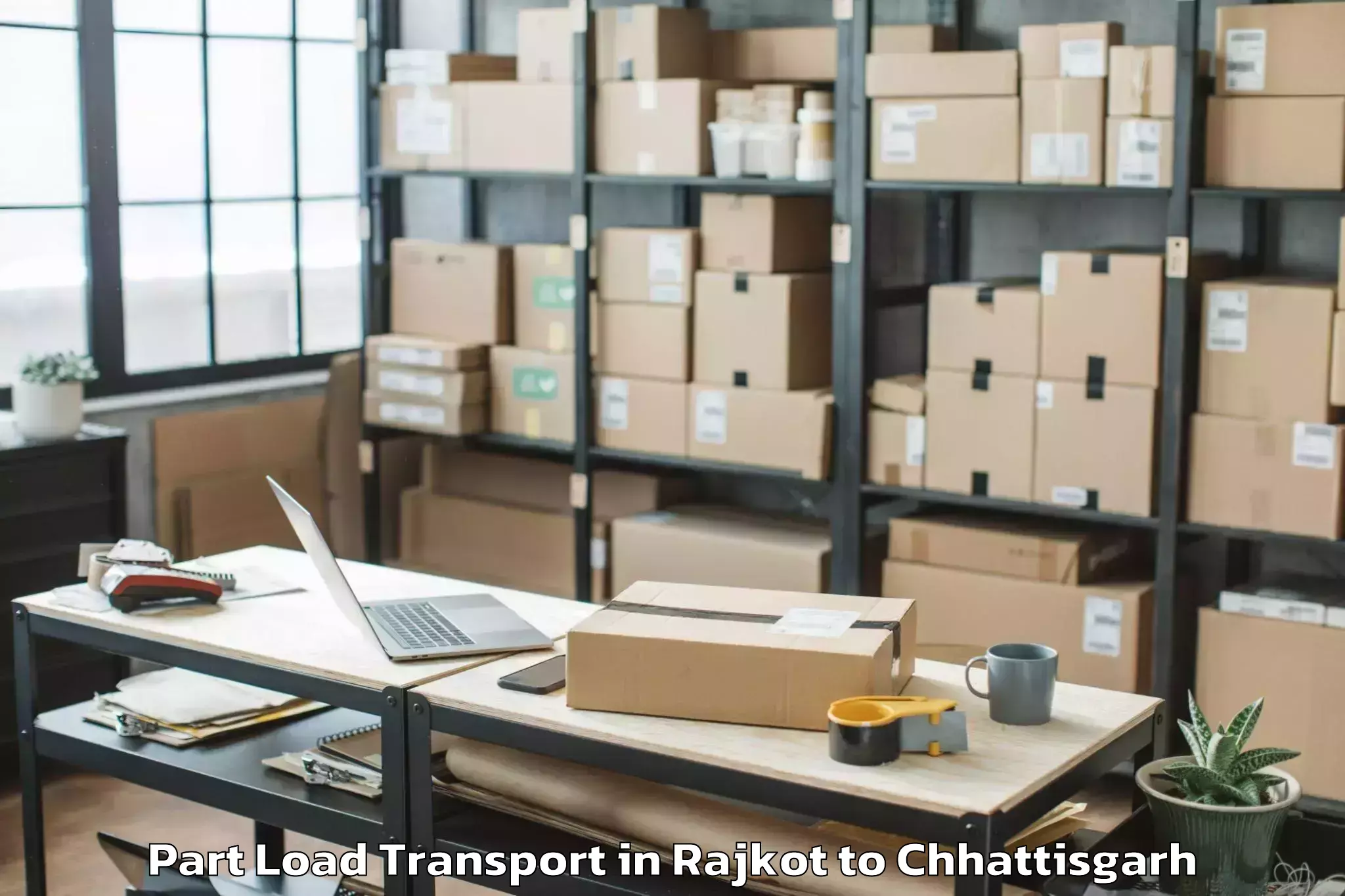 Reliable Rajkot to Dondi Luhara Part Load Transport